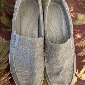 CROCS Gray Loafers with Elastic Slip-On Comfort